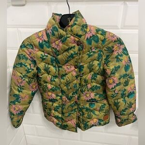 Jacket for a girl. Scotch R'Belle Green and Pink Floral Jacket